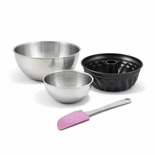 Zenker - Set De 4 Ustensiles De Pâtisserie Moule À Gâteaux Bols Et Spatule Black Metallic Black Mettallic Zenker Black Mettallic - Noir