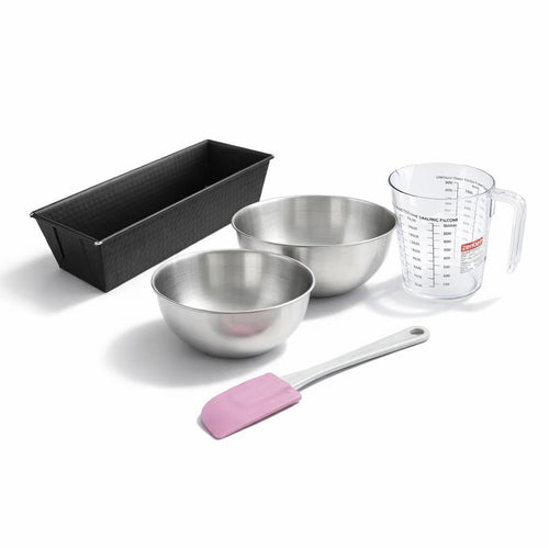Zenker - Set Pâtisserie Avec Moule À Cake 25 Cm, 2 Bols À Mixer, Verre Mesureur Et Spatule Zenker - Noir
