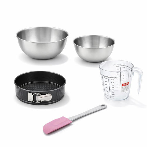 Zenker - Set De 5 Ustensiles De Pâtisserie Moule À Manqué Bol Spatule Et Verre Doseur Black Metallic Black Mettallic Zenker Black Mettallic - Noir