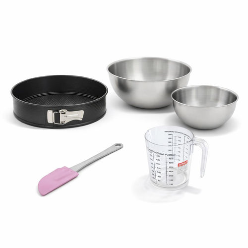 Zenker - Set Pâtisserie Avec Moule À Manqué 24 Cm, 2 Bols À Mixer, Verre Mesureur Et Spatule Zenker - Noir