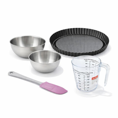 Zenker - Set De 5 Ustensiles De Pâtisserie Moule À Gâteaux 2 Bols Spatule Et Verre Mesureur Black Metallic Black Mettallic Zenker Black Mettallic - Noir