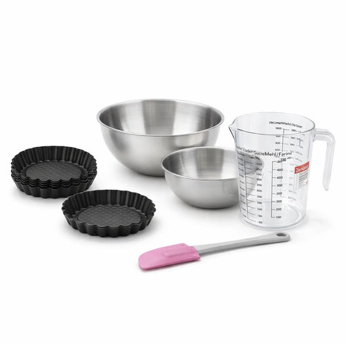 Zenker - Set De 10 Ustensiles De Pâtisserie Avec 6 Moules À Gâteaux 2 Bols Spatule Et Verre Doseur Black Metallic Black Mettallic Zenker Black Mettallic - Noir