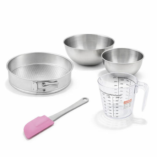 Zenker - Set De 5 Ustensiles De Pâtisserie Moule À Gâteaux 2 Bols Spatule Pâtisserie Et Verre Doseur Zenker Silver - Gris