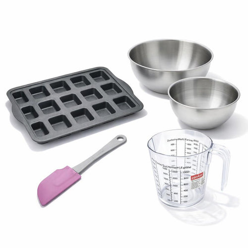 Zenker - Set De 5 Ustensiles De Pâtisserie Moule À Gâteaux Bols Spatule Et Verre Doseur Silicone Fibre De Verre Silicone Fibre De Verre Zenker Silicone Fibre De Verre - Noir