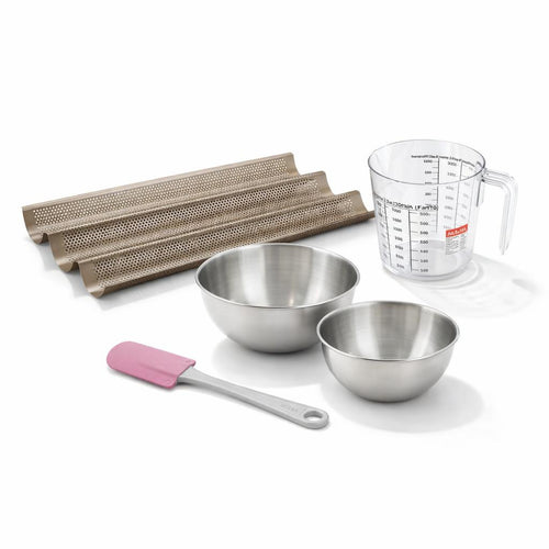 Zenker - Set De 5 Ustensiles De Pâtisserie Moule À Gâteaux Bol Spatule Pâtisserie Et Verre Doseur Zenker Mojave Gold - Or