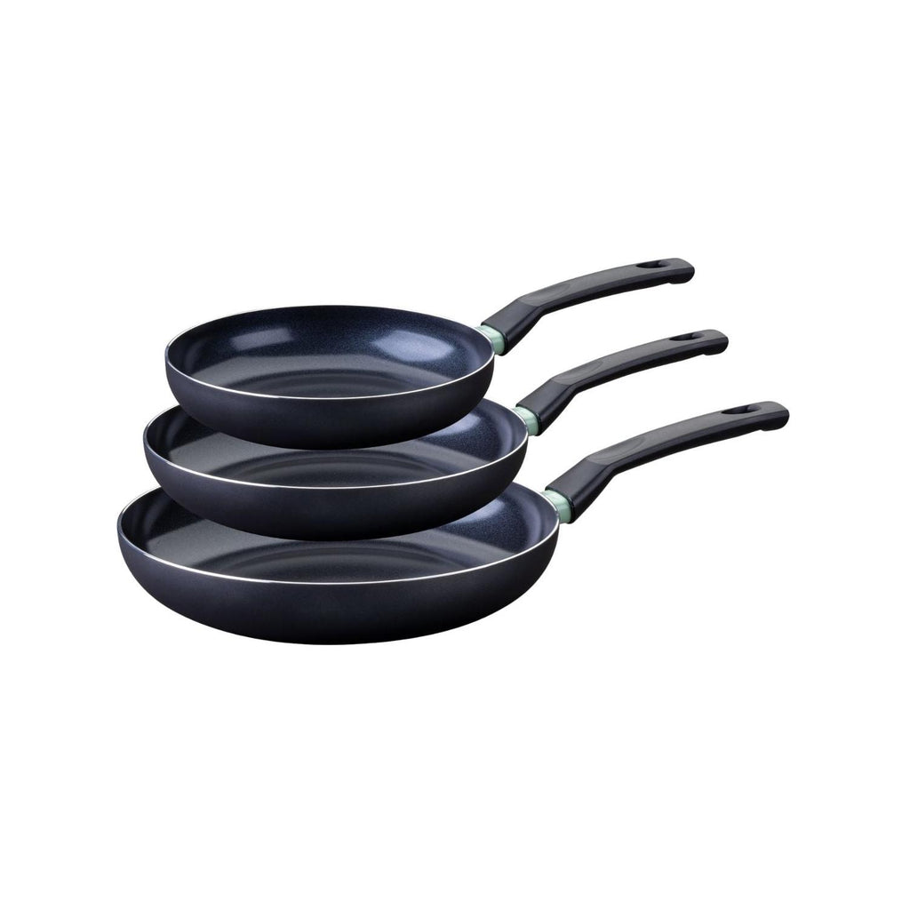 Set Di 3 Padelle Antiaderenti In Ceramica Fackelmann Brandao - Nero/Verde