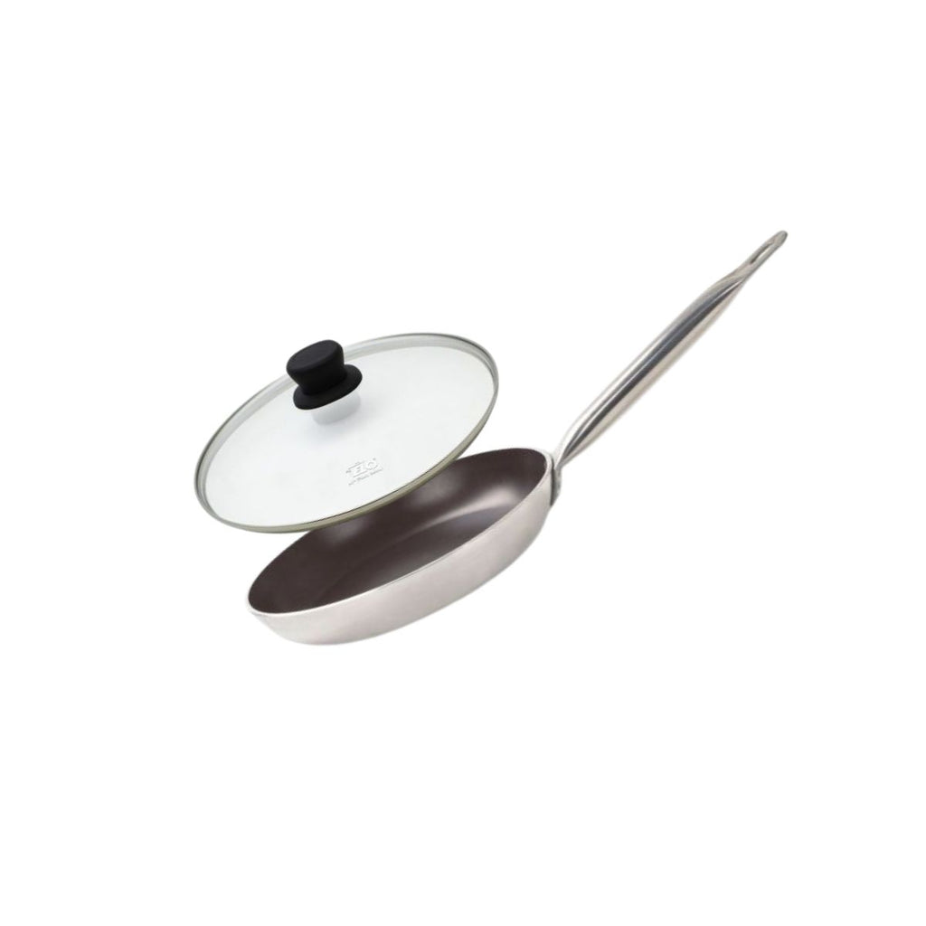 Elo PFAS-Free Ceramic Frying Pan with Lid - Grey