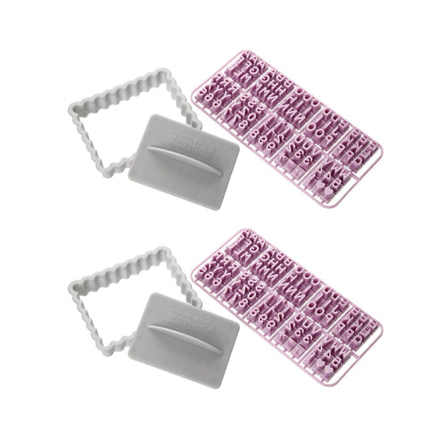 Zenker - Lot De 2 Tampons Alphabet Pour Biscuit Zenker Smart Pastry - Gris