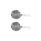 Set Di 2 Spargifiamma Per Piano Cottura A Gas Fackelmann - Bianco/Inox