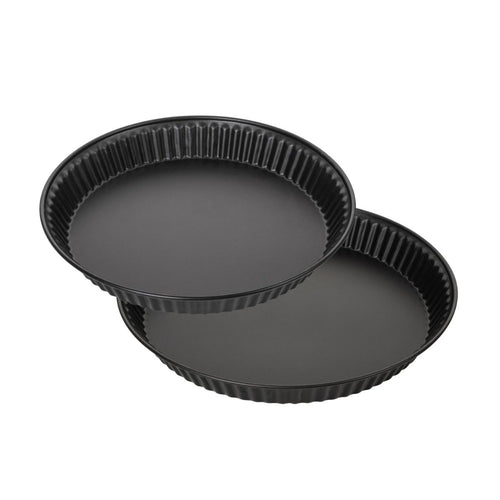 Zenker - Set De 2 Moules À Tartes Ou Quiches De 28 Cm Et 30 Cm Zenker Spécial Countries - Noir