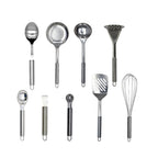 Ensemble Ustensiles De Cuisine 9 Pièces Fackelmann Elemental - Inox