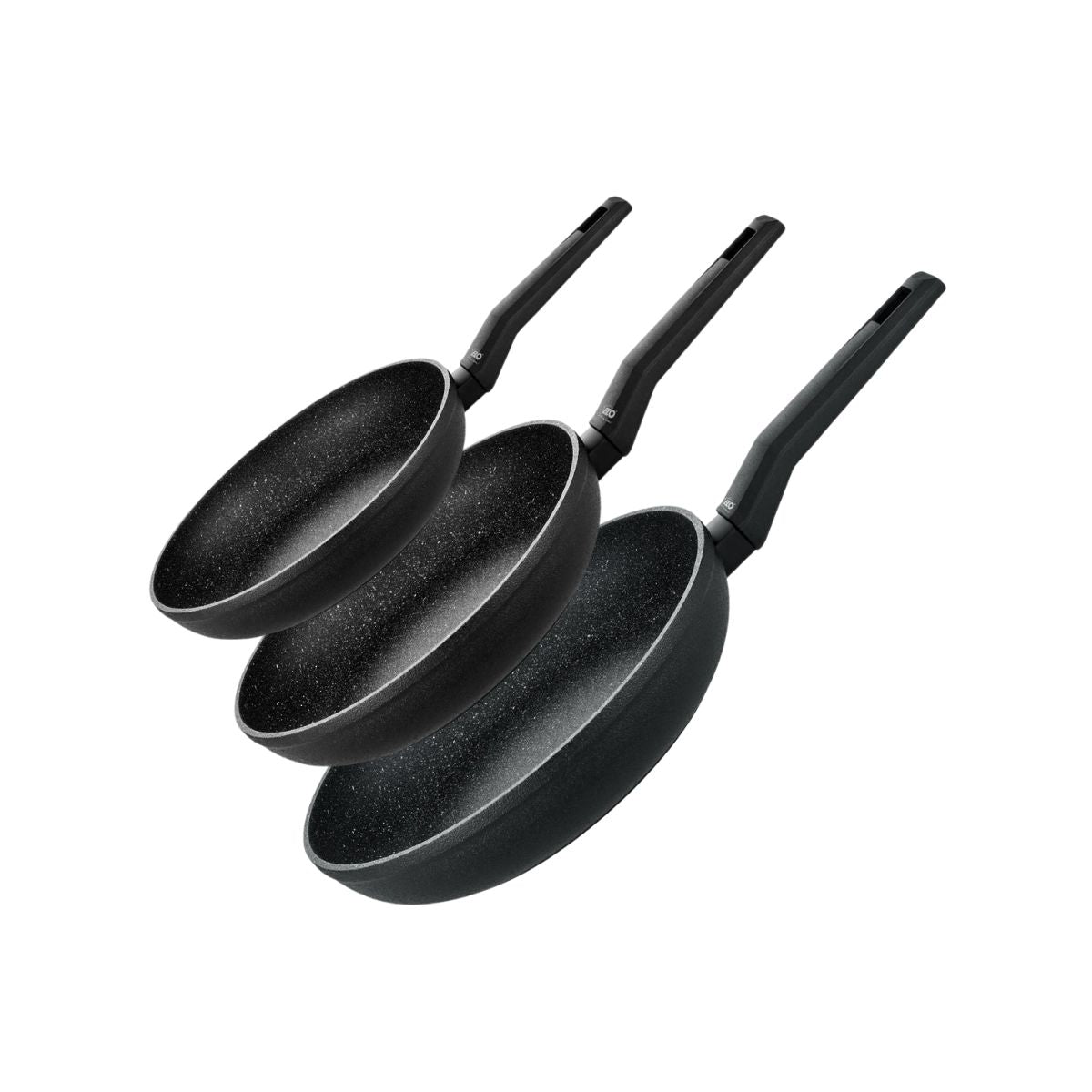 Set De 3 Sartenes Elo Granit Solution - Negro