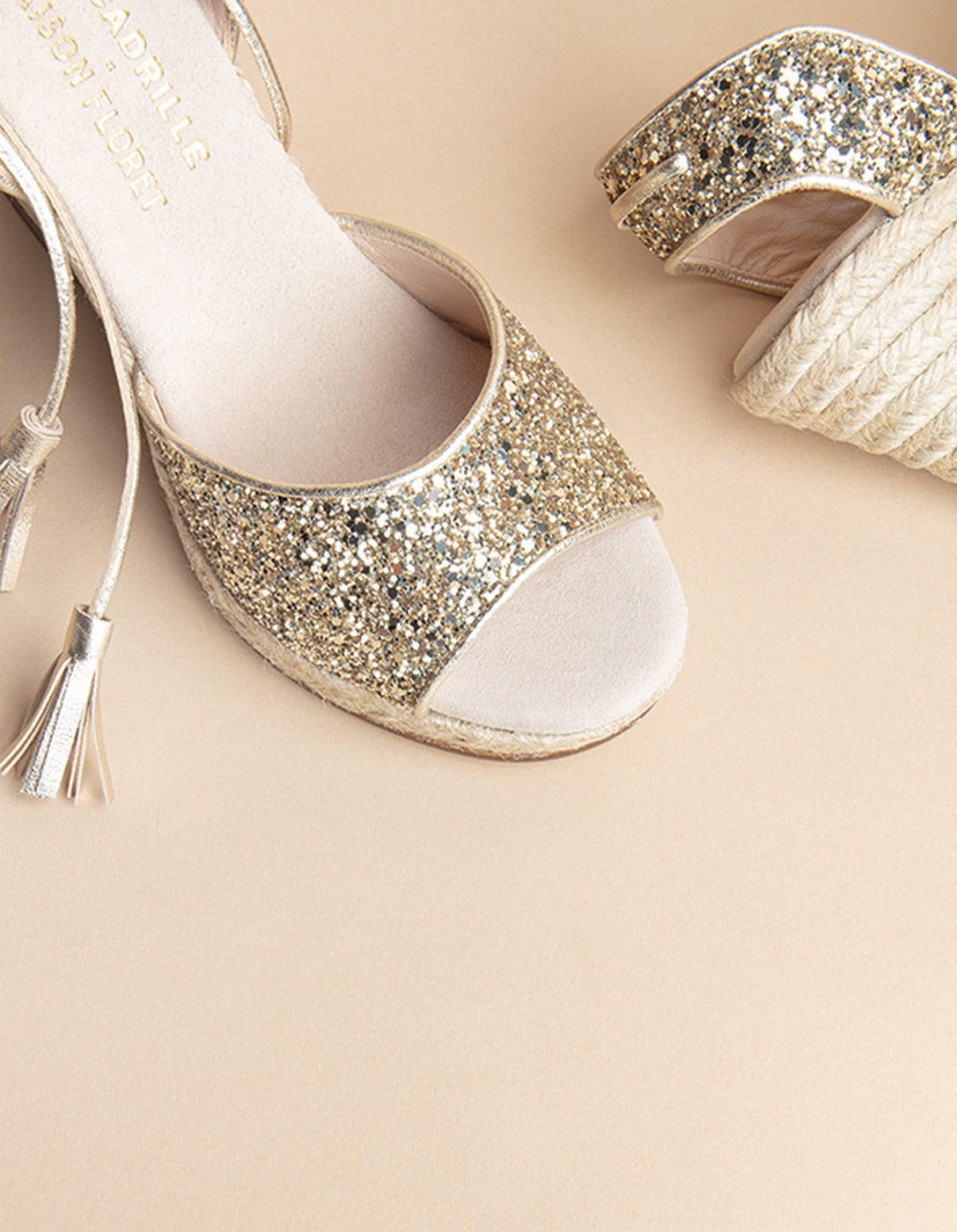 Espadrilles Sienna - Paillettes Doré - Femme