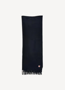 Maison Kitsune - Fox Head Patch Wool Scarf - Black P199 - Unisex
