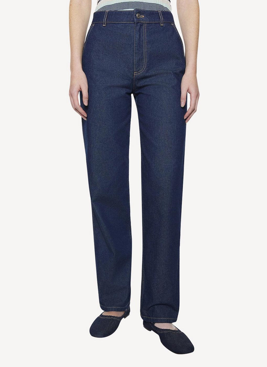 Maison Kitsune - Japenese Denim Stretch Slim Cut - Nam - Femme