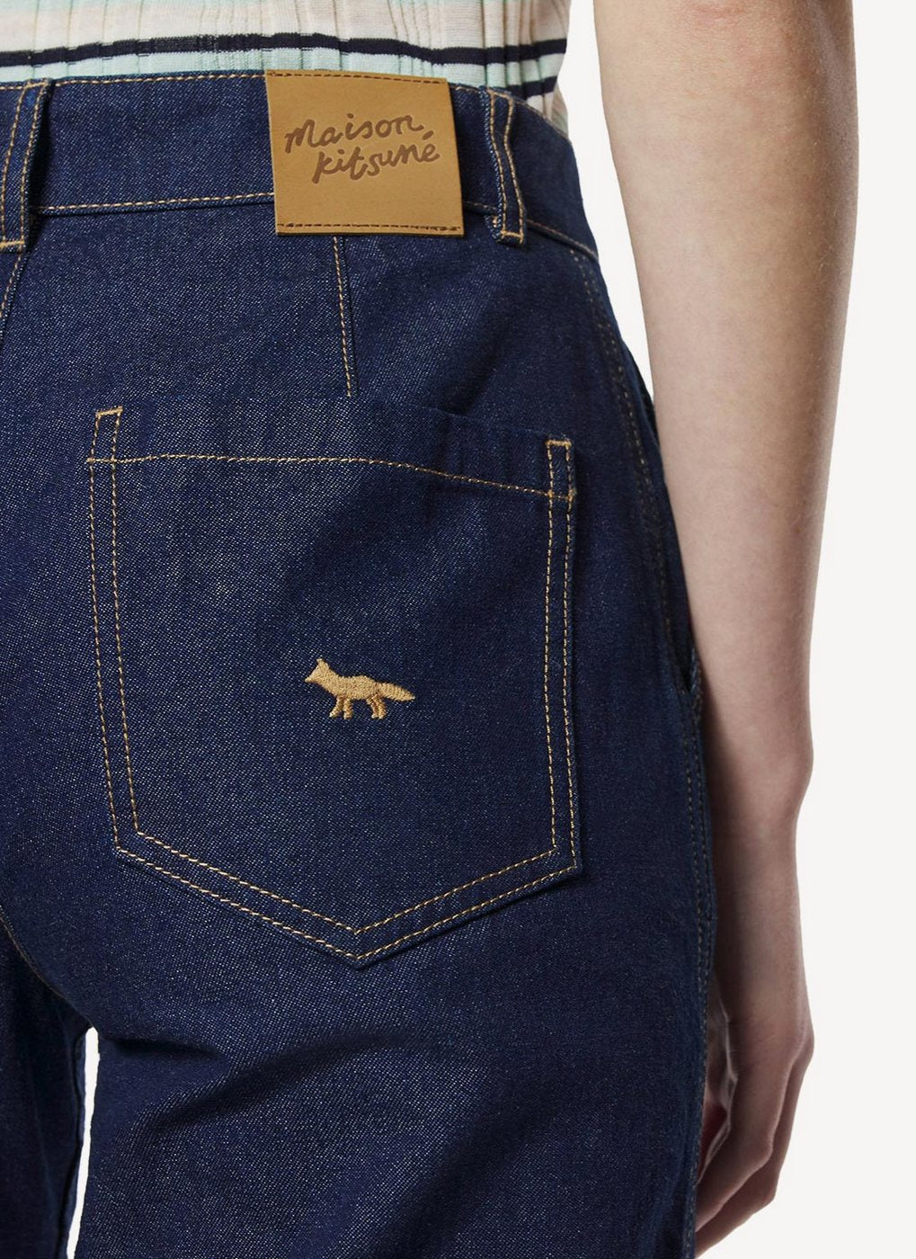 Maison Kitsune - Japenese Denim Stretch Slim Cut - Nam - Femme