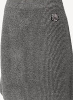 Maison Kitsune - Fancy Ribbed Skirt - Light Grey Melange - Mujer