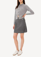 Maison Kitsune - Fancy Ribbed Skirt - Light Grey Melange - Mujer