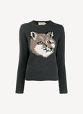 Maison Kitsune - Cotton Pullover - Black Grey - Femme