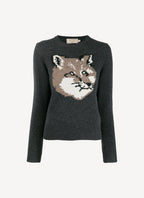 Maison Kitsune - Cotton Pullover - Black Grey - Femme