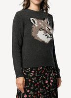 Maison Kitsune - Cotton Pullover - Black Grey - Femme