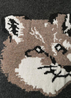 Maison Kitsune - Cotton Pullover - Black Grey - Femme