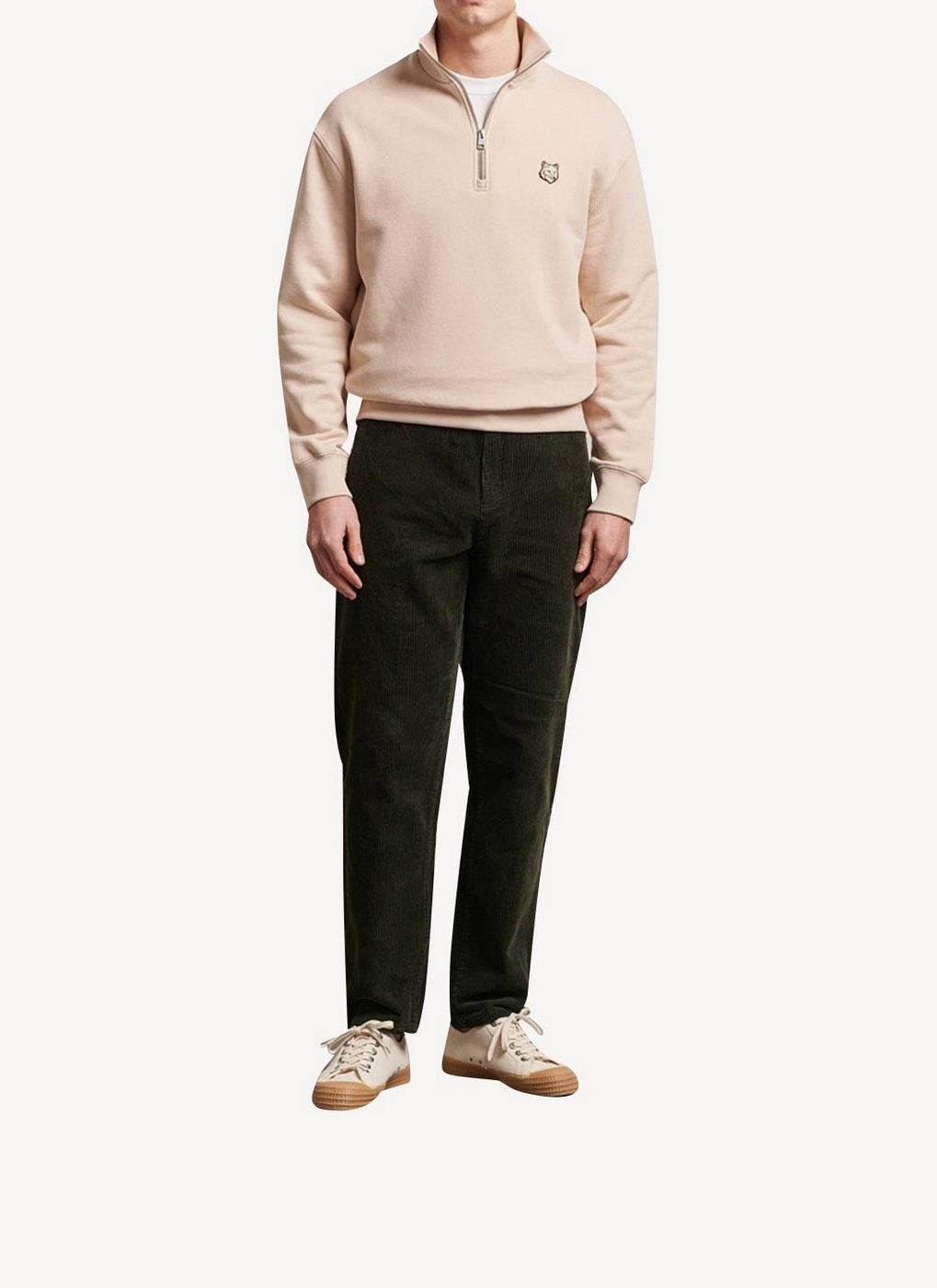 Maison Kitsune - V Collar Pullover - Ecru - Women