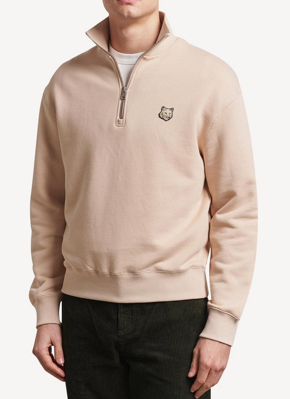 Maison Kitsune - V Collar Pullover - Ecru - Women