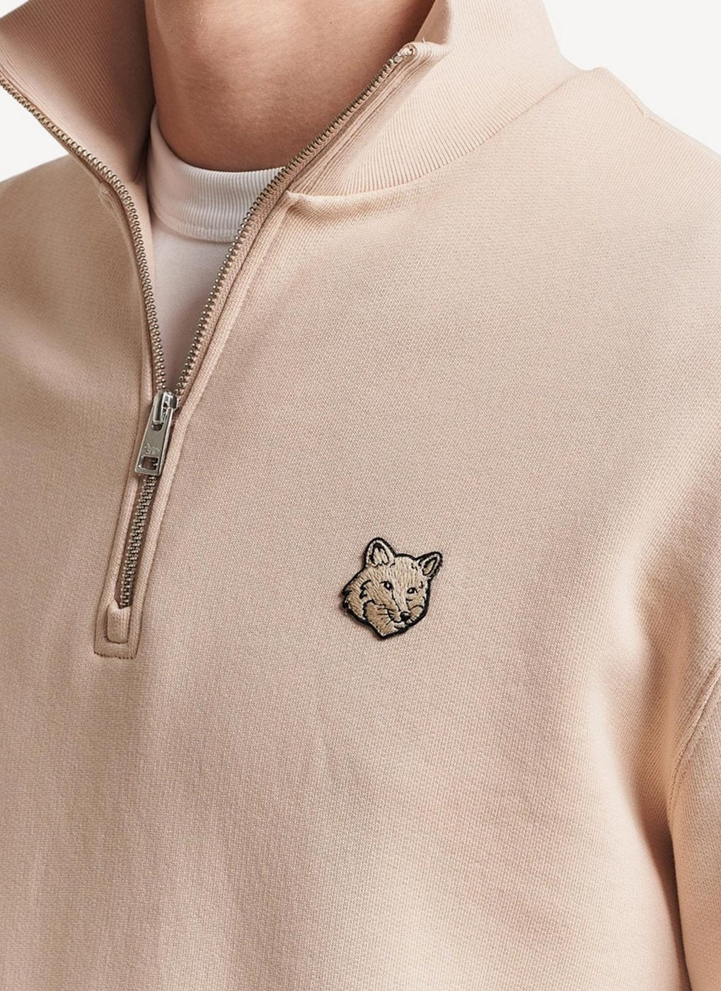 Maison Kitsune - V Collar Pullover - Ecru - Women