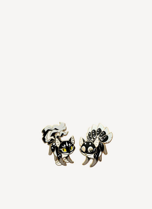 Maison Kitsune - Brooch Courage - Black/White - Femme