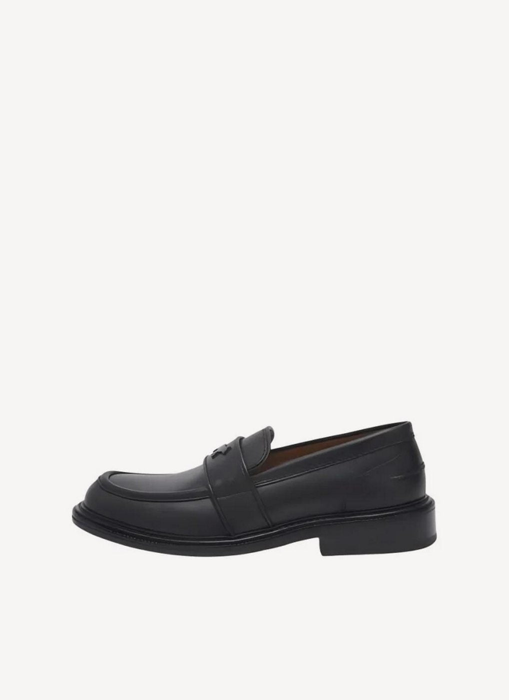 Maison Kitsune - Penny Loafer de Cuero - Negro - Mujer