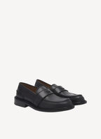Maison Kitsune - Penny Loafer de Cuero - Negro - Mujer