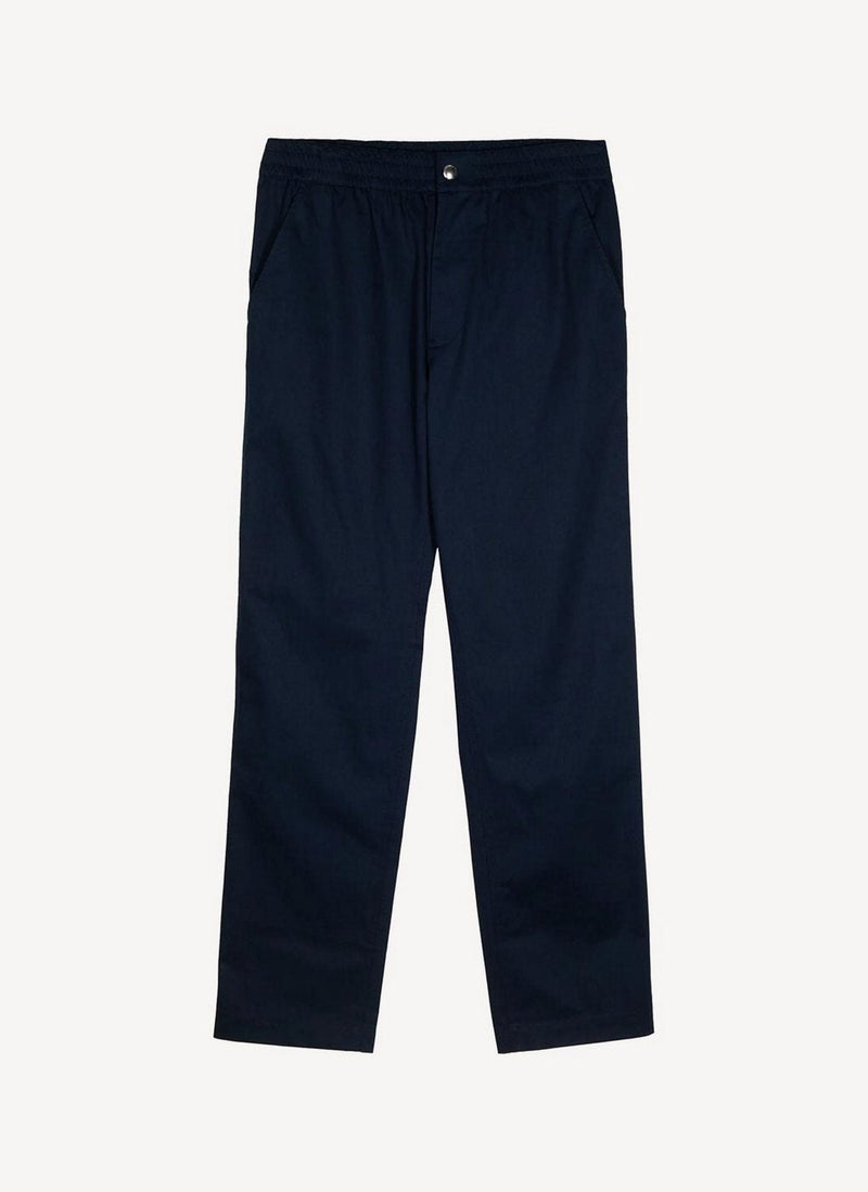 Maison Kitsune - Chevron Henrie High Waisted Pant - Dark Navy - Femme