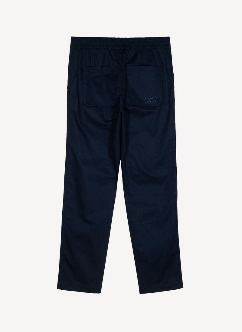 Maison Kitsune - Chevron Henrie High Waisted Pant - Dark Navy - Femme