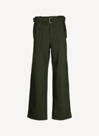 Maison Kitsune - Chevron Henrie High Waisted Pant - Dark Green - Femme