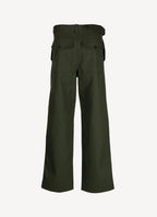 Maison Kitsune - Chevron Henrie High Waisted Pant - Dark Green - Femme