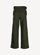 Maison Kitsune - Chevron Henrie High Waisted Pant - Dark Green - Femme