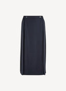 Maison Kitsune - Cool Wool Elsa Knotted Skirt - Dark Navy - Femme