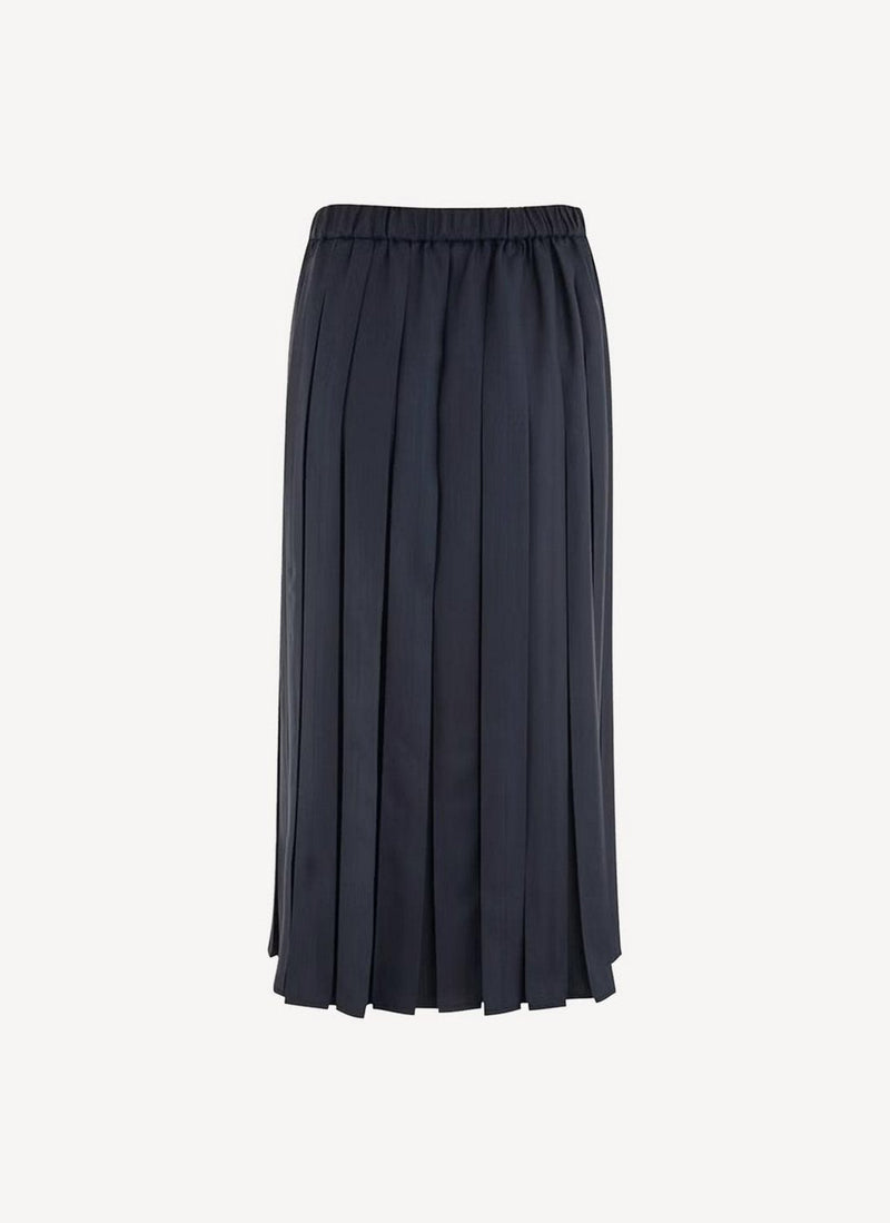 Maison Kitsune - Cool Wool Elsa Knotted Skirt - Dark Navy - Femme