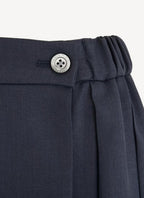 Maison Kitsune - Cool Wool Elsa Knotted Skirt - Dark Navy - Femme