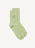 Maison Kitsune - Tonal Fox Head Patch Socks - Mint - Unisex