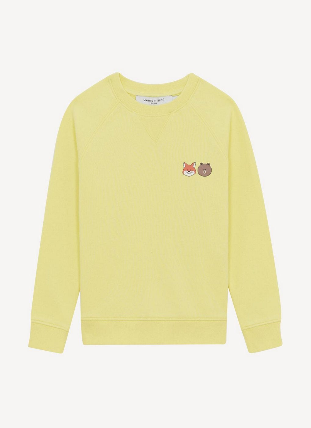 Maison Kitsune - Maison Kitsune X Line Friends Small Print Sweatshirt - Yellow - Mixte