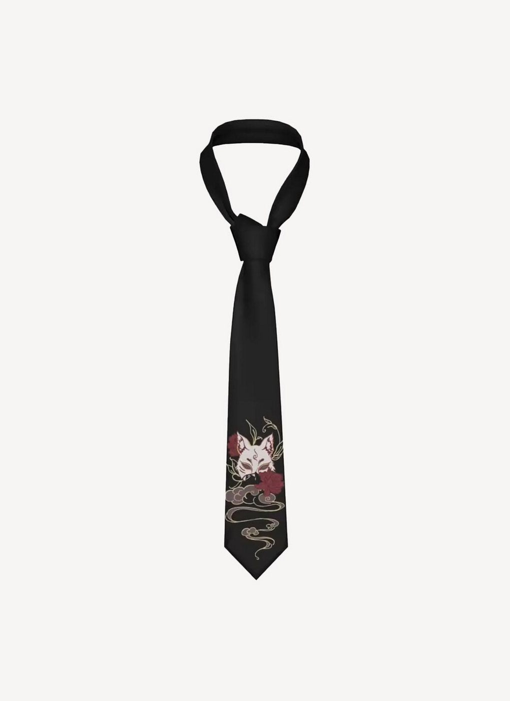 Maison Kitsune - Jacquard Fish Tie - Black - Hombre