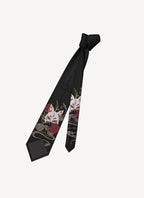Maison Kitsune - Jacquard Fish Tie - Black - Hombre