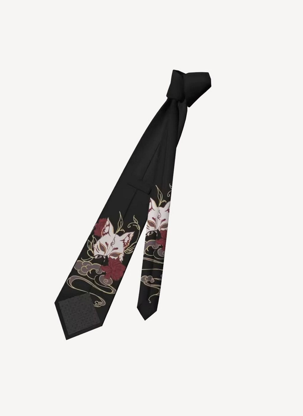 Maison Kitsune - Jacquard Fish Tie - Black - Hombre