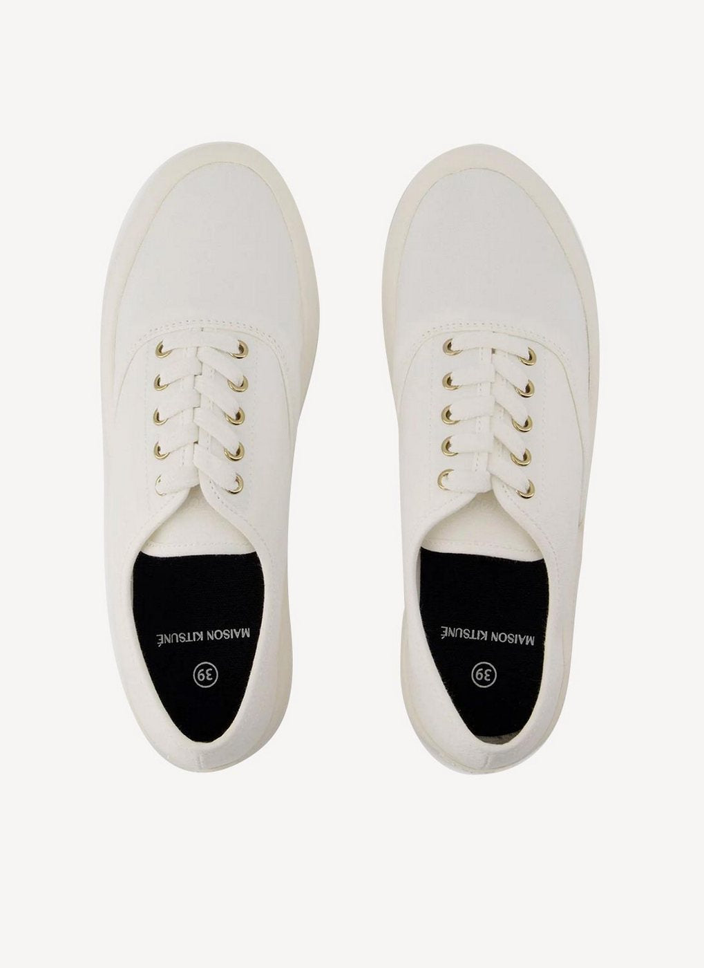 Maison Kitsune - Canvas Sneakers - White - Mixte