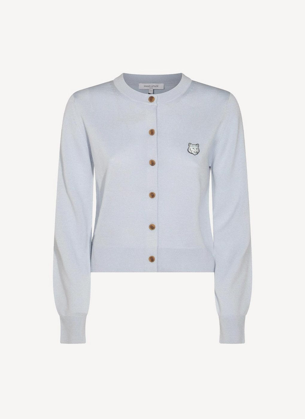 Maison Kitsune - Colorblock Cardigan - Light Blue - Femme