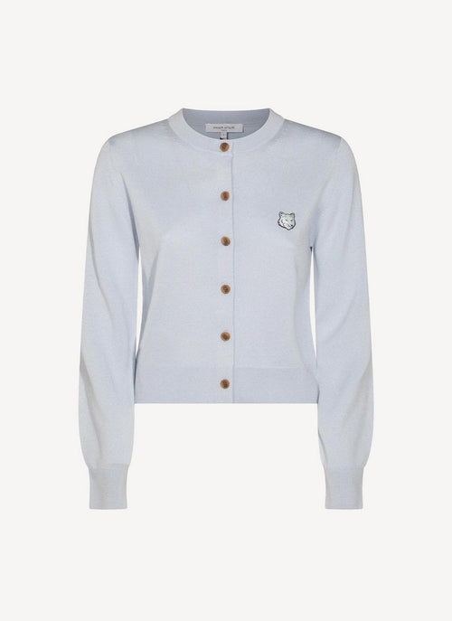 Maison Kitsune - Colorblock Cardigan - Light Blue - Femme