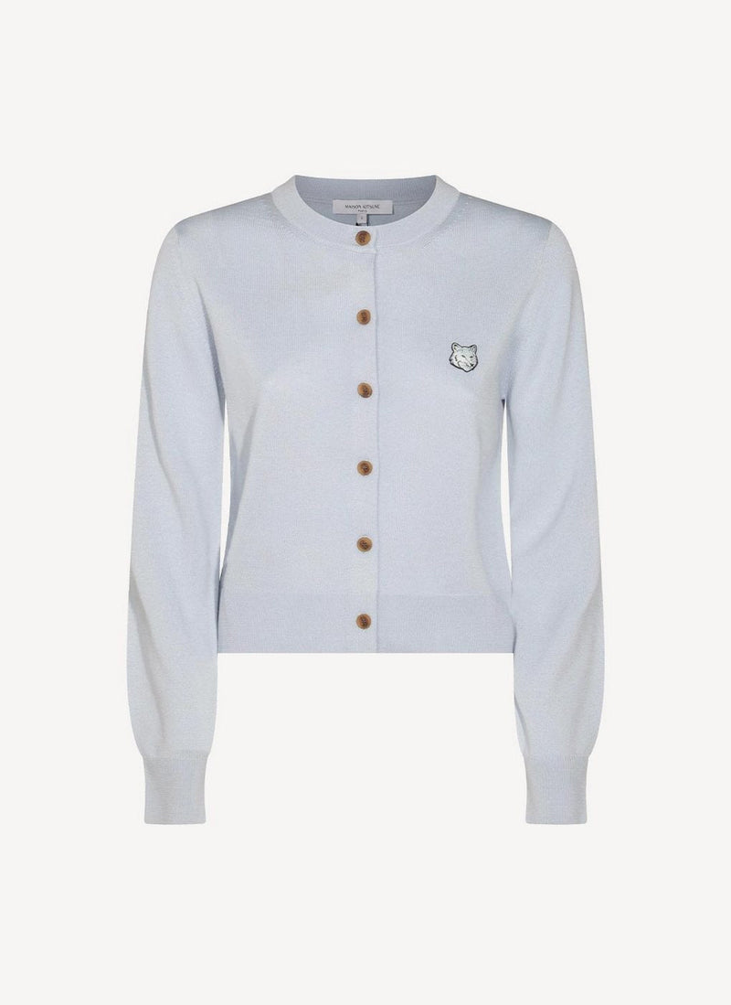 Maison Kitsune - Colorblock Cardigan - Light Blue - Femme