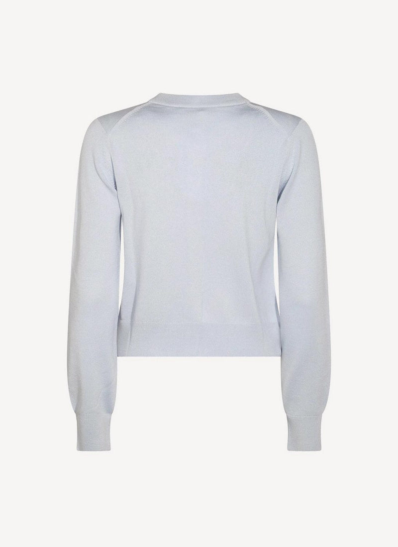 Maison Kitsune - Colorblock Cardigan - Light Blue - Femme